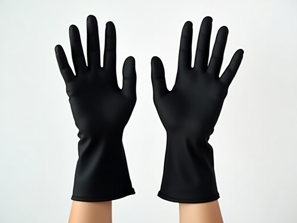 Bulk Long Black Cotton Hand Gloves