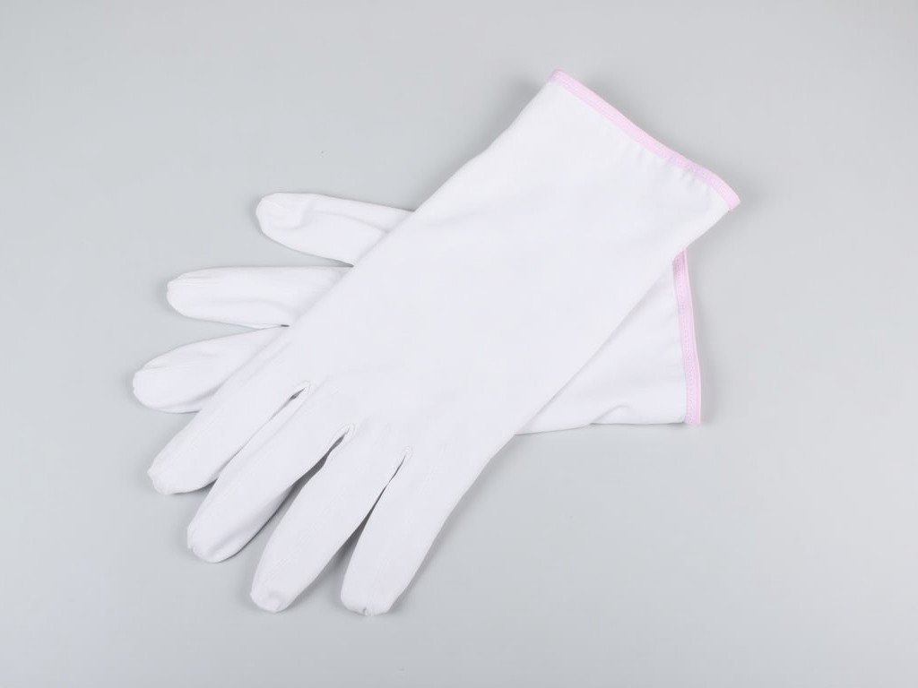 China White Cotton Marching Band Gloves