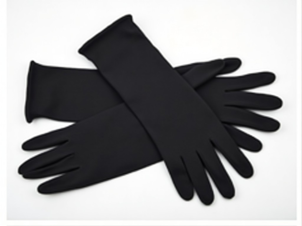 Custom Formal Long Black Gloves Ladies