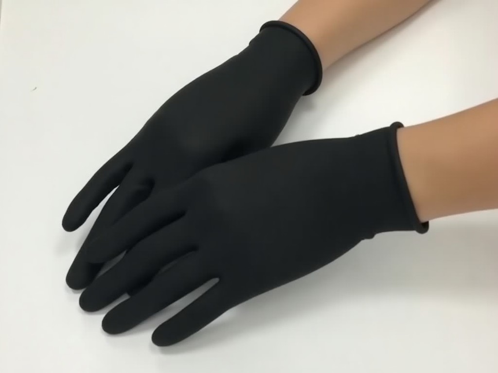 Ladies Black Cotton Gloves Factory Price